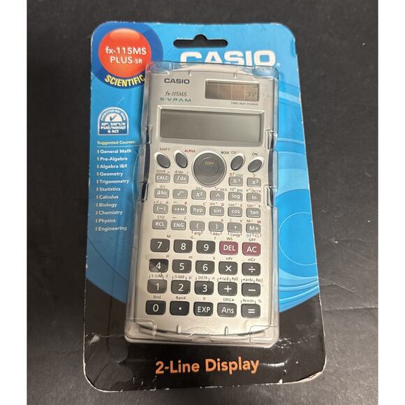 Casio FX-115MS Plus-SR Scientific Calculator 2 Line Display Sealed AP SAT PSAT - Picture 1 of 4